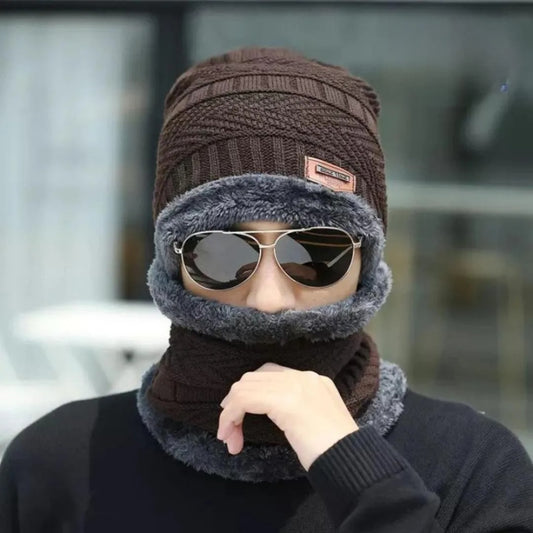 Wool Cap With Neck Warmer