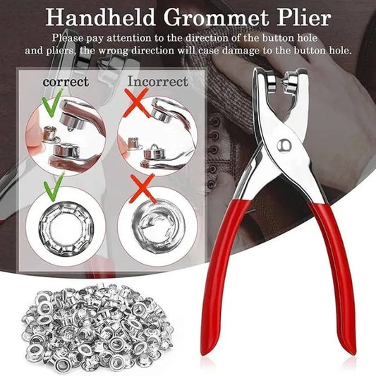 Metal Snap Buttons Press Plier with 150pcs 9.5mm Snap Buttons Kit